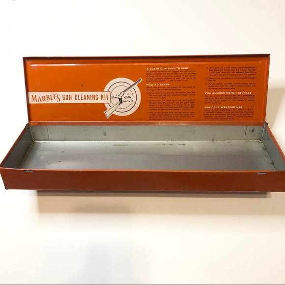 Vintage “Marble’s Gun Cleaning Kit” empty metal tin - Picture 8 of 13